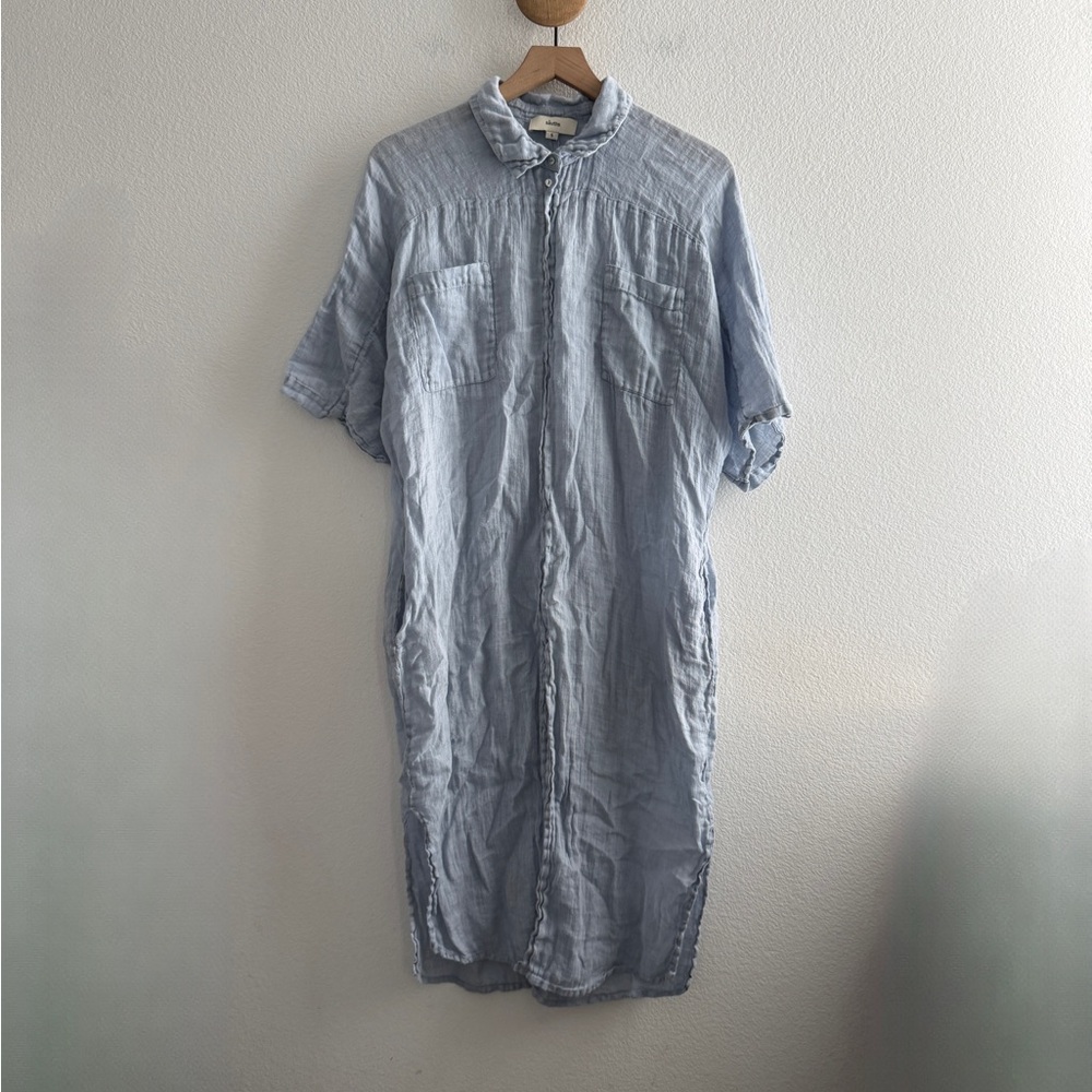 sauths Linen Button Front Dress *Missing 1 Button*